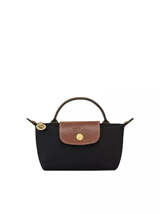 LONGCHAMP | Le Pliage Original Pochette mit Henkel, Black | 